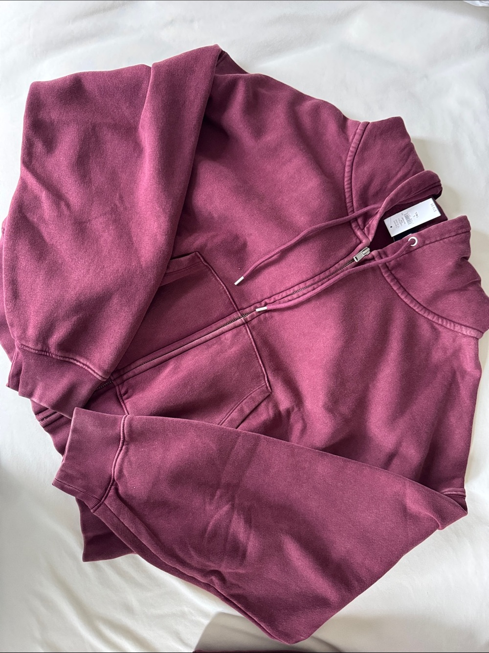 GAP Zip-Up Hoodie in Berry Plum